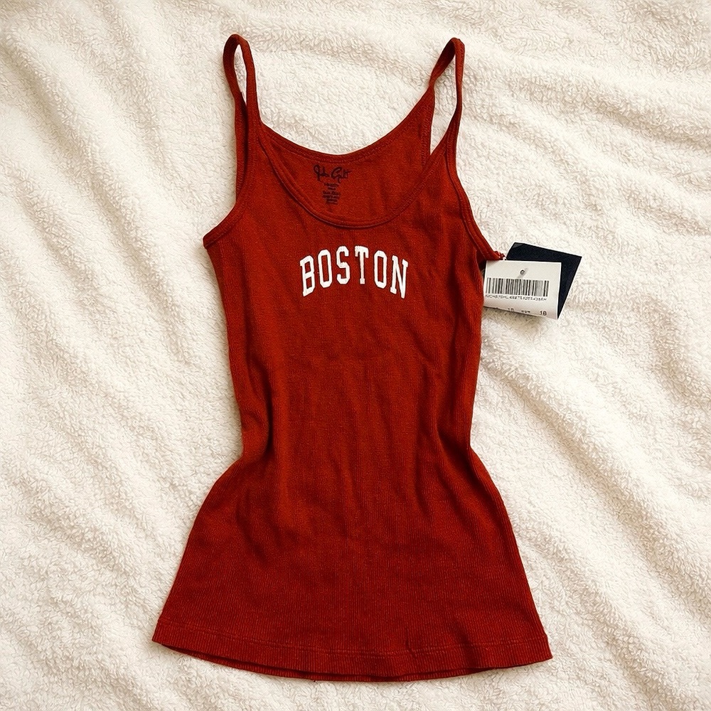 brandy melville boston red beyonca tank top y2k vintage harvard